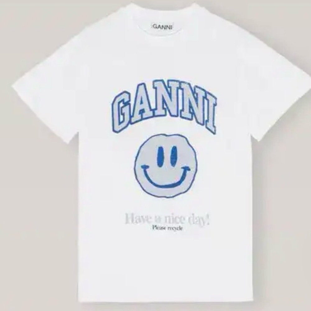 Ganni Smiley Graphic T-Shirt